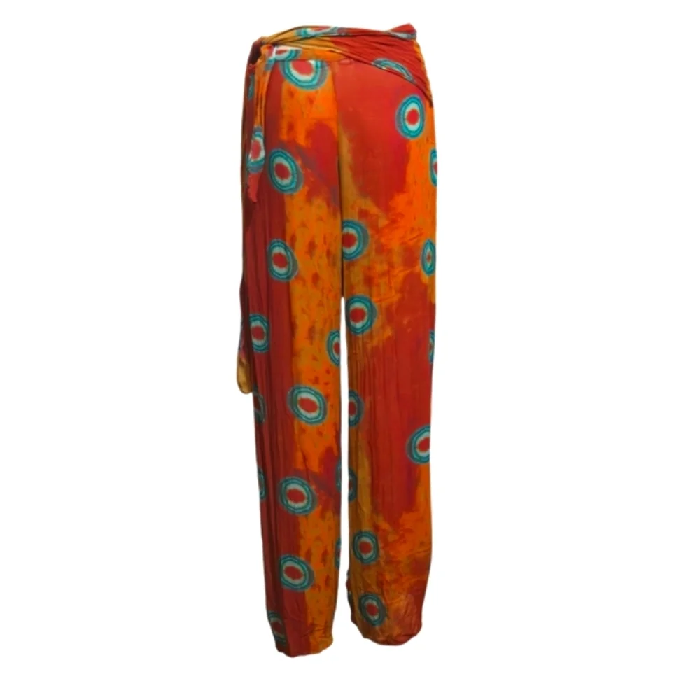 Zara GORGEOUS Printed Pareo Pants Swimwear Beach Cover up Size M - Picture 4 of 11